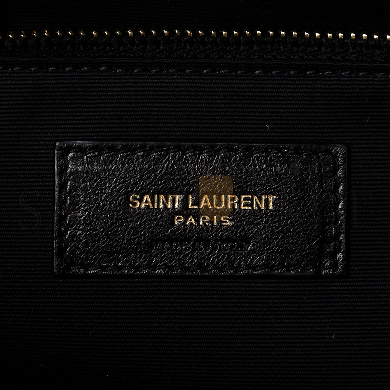 YSL EAST WEST SHOPPING TOTE QUILTED CRINKLED GLOSSED-LEATHER 394195939309 (38*28*13cm)